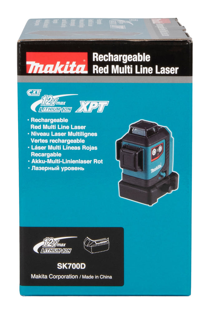 Makita Akku-Multilinienlaser – kompakt, IP54 & XPT-Schutz, 12V max. - SK700D