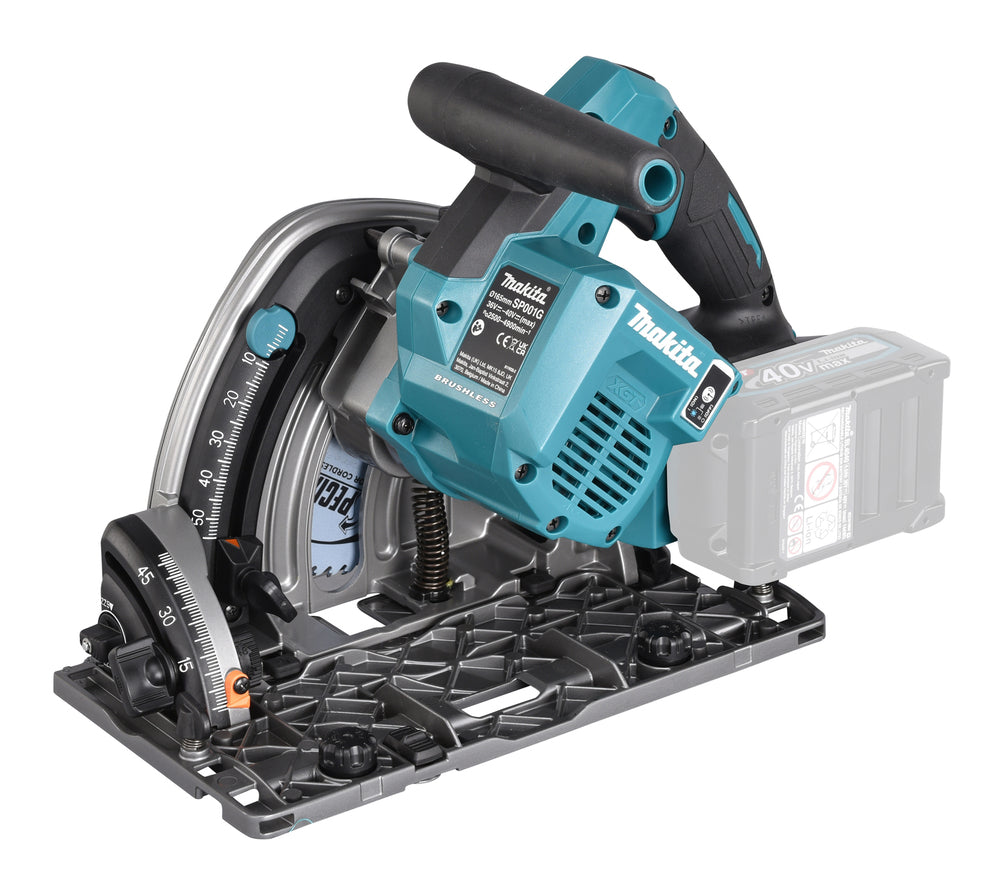 Makita 18 V Akku-Tauchsäge – 165 mm Blatt, 56 mm Schnitttiefe, AWS & Führungsschienen-kompatibel - SP001GZ03