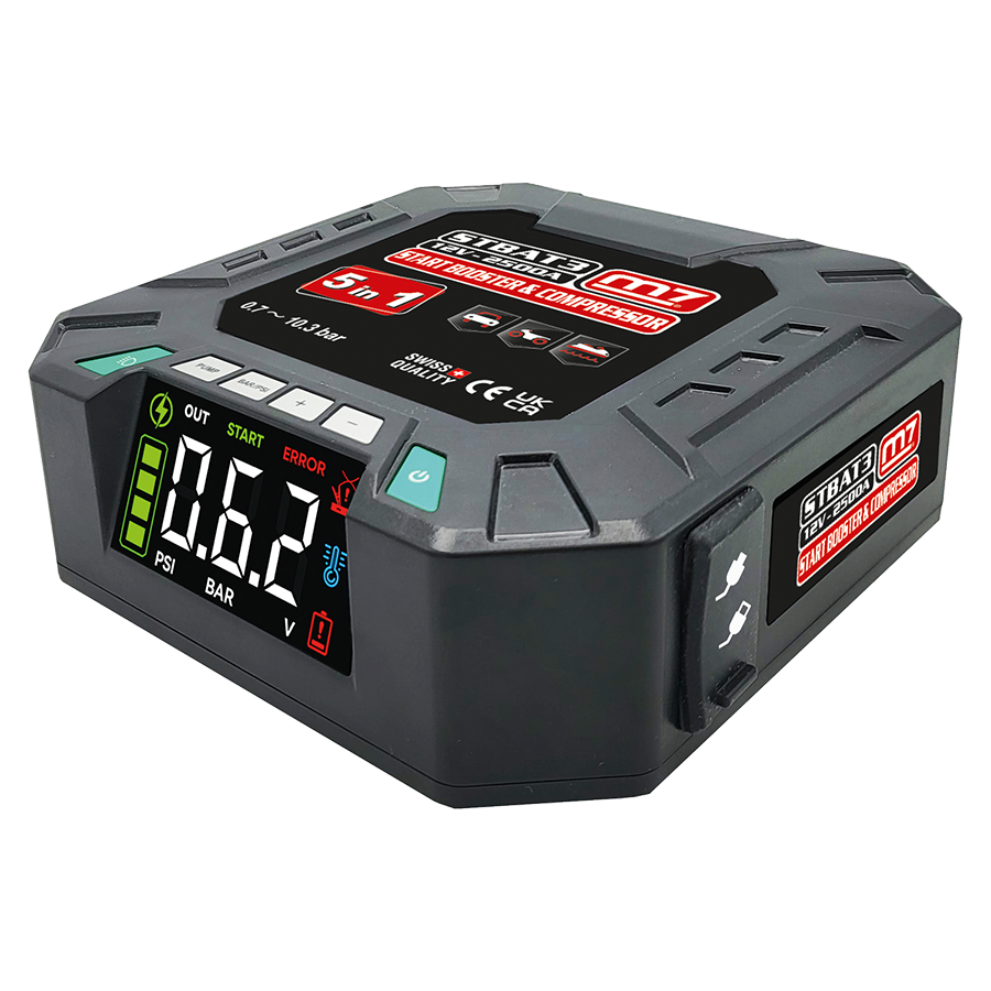 M7 Power-Werkzeuge - Multifunktions-Mini-Booster / Kompressor 12V STBAT3