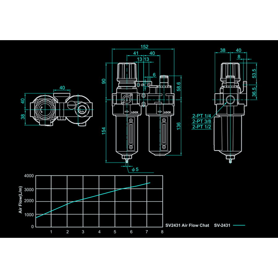 M7 Power-Werkzeuge - Filterregler Öler SV2431