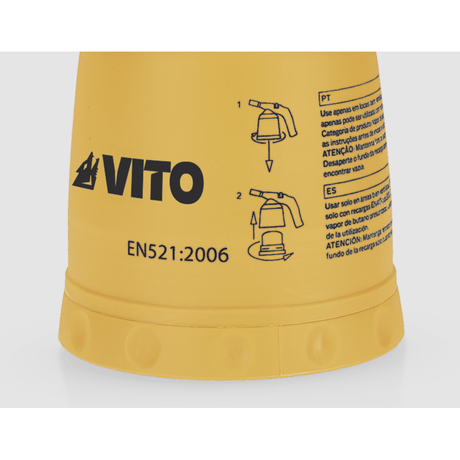 VITO Lötbrenner, Lötlampe mit Piezo-Zündung 1,7kW Flambierbrenner bis zu 1500°C, Bunsenbrenner