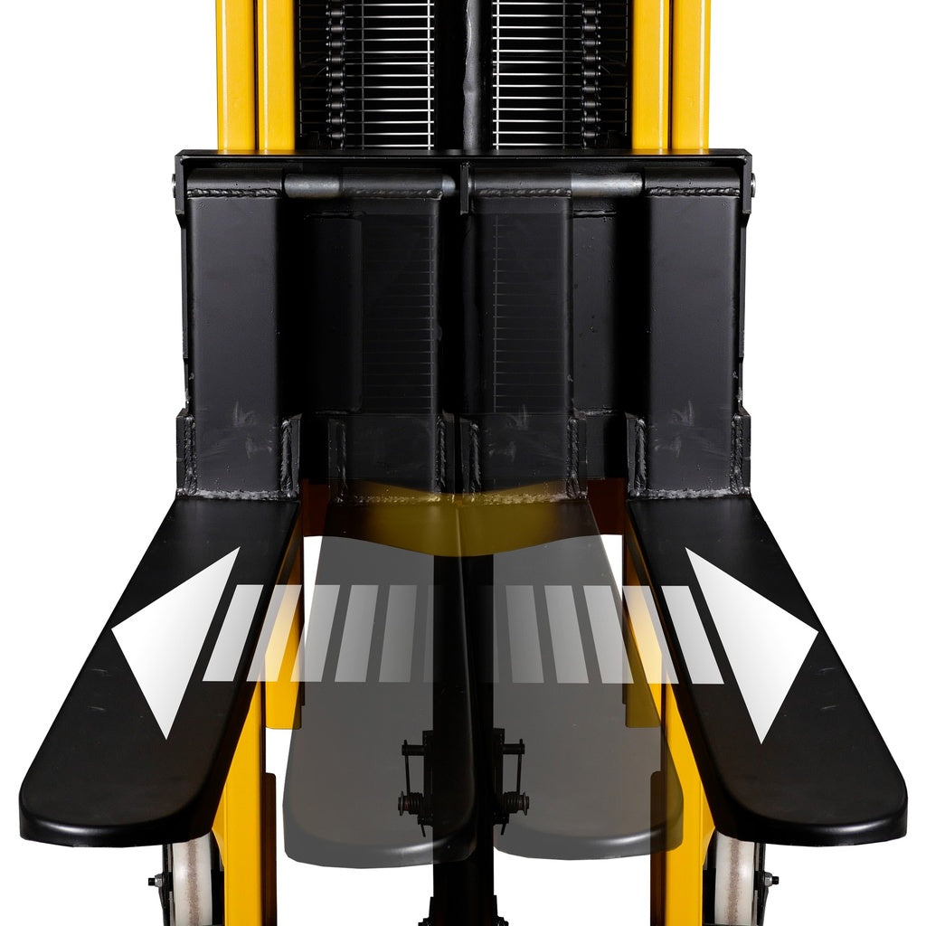 MAMMUTH Manuell-Hochhubwagen 1000 kg – 250 cm Hubhöhe – Verstellbare Gabeln - PS10M25A