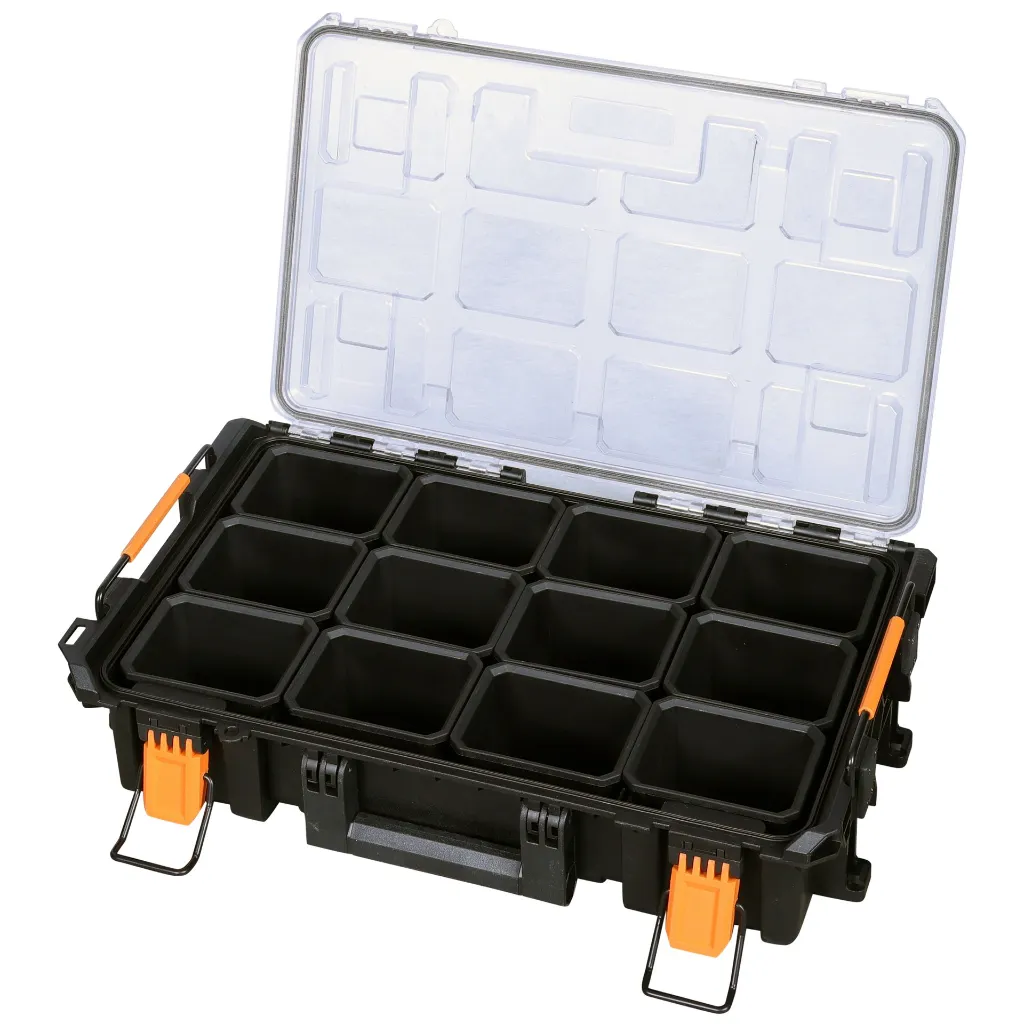 Fluxon 3-teiliges stapelbares Werkzeugkofferset mit Rollen – 100 kg - TBP03L