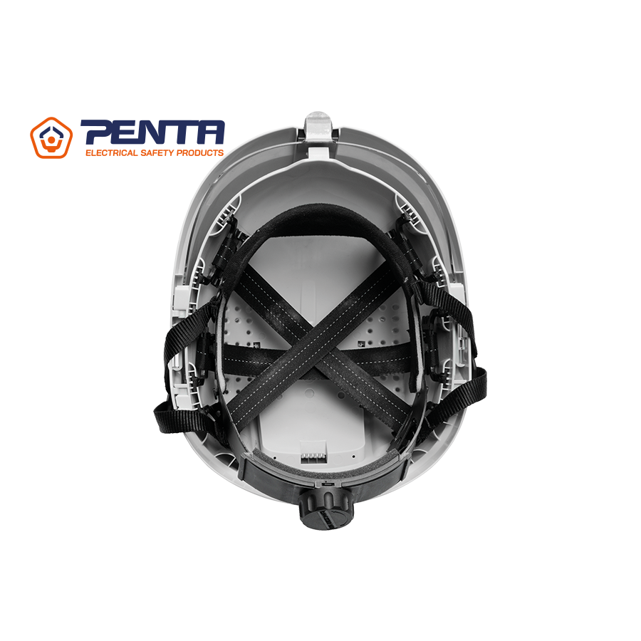 KING TONY Profi-Werkzeuge - Schutzhelm mit integriertem Gesichtsschutz für Elektriker TC42ESBBSC