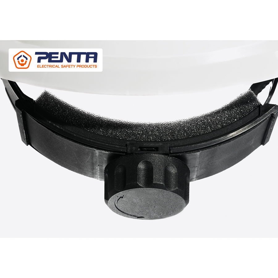 KING TONY Profi-Werkzeuge - Schutzhelm mit integriertem Gesichtsschutz für Elektriker TC42ESBBSC