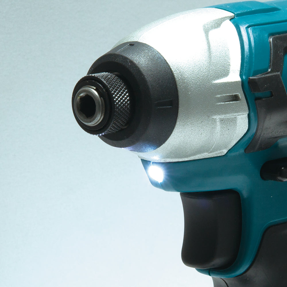 Makita Akku-Schlagschrauber – kompakt, 110 Nm, 1/4" Aufnahme & LED-Licht - TD110DZ