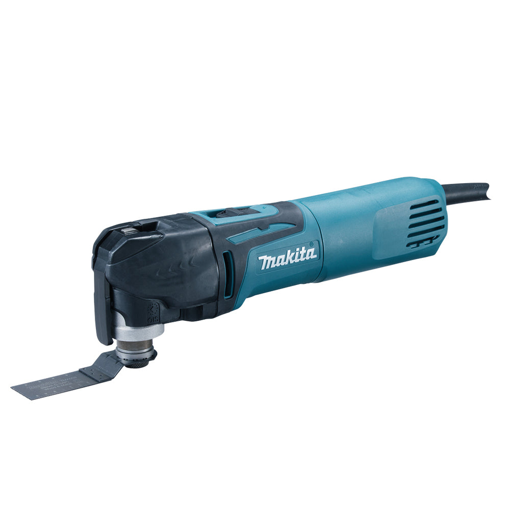 Makita Multifunktionswerkzeug – 320 W, 6.000–20.000 min⁻¹, werkzeugloser Zubehörwechsel, inkl. 42-teiligem Set - TM3010CX4J