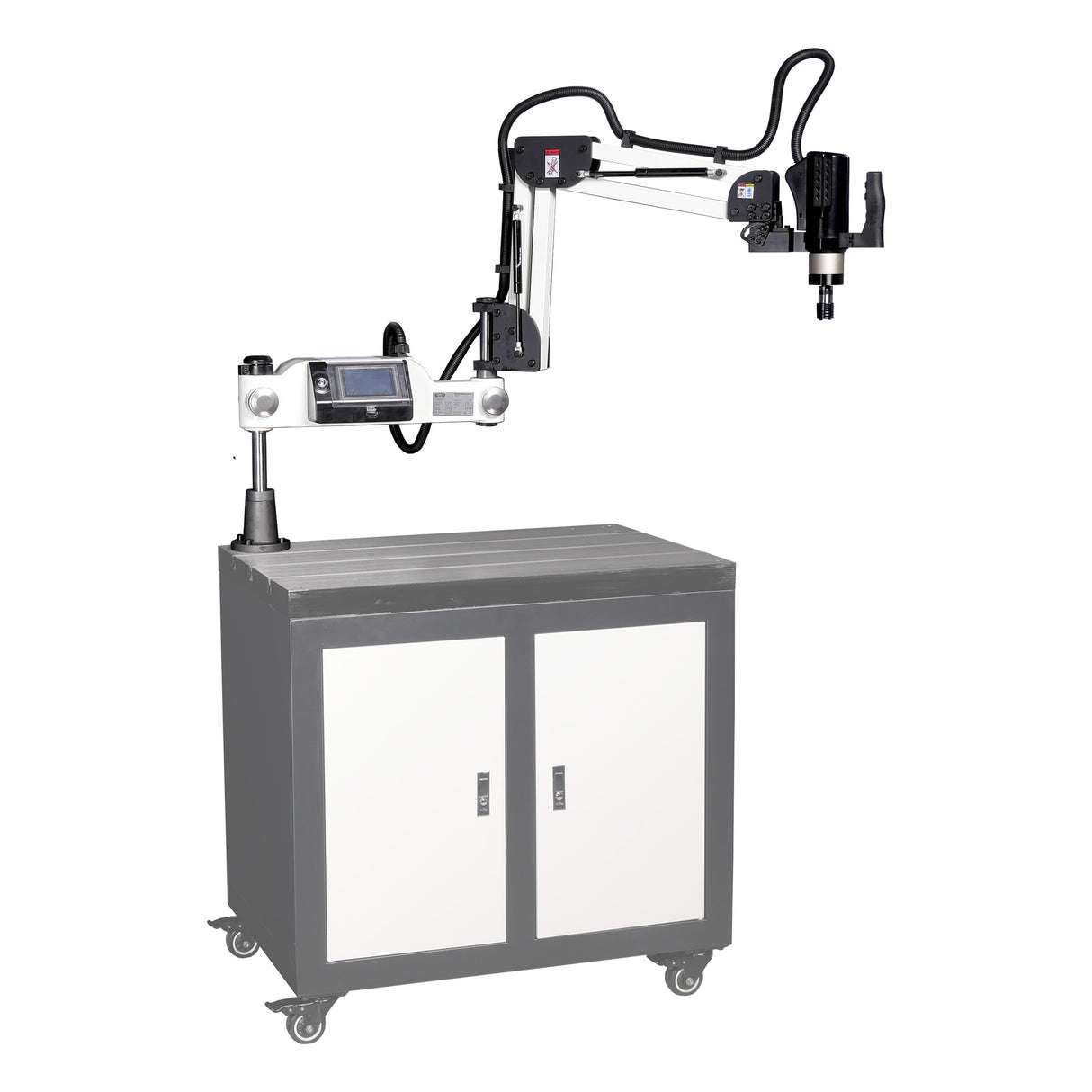 Cowley Elektrische Gewindeschneidmaschine mit ausziehbarem Arm – M3-M16, 1500mm Arbeitsradius, HD-Touchscreen & Servomotor - TME16T