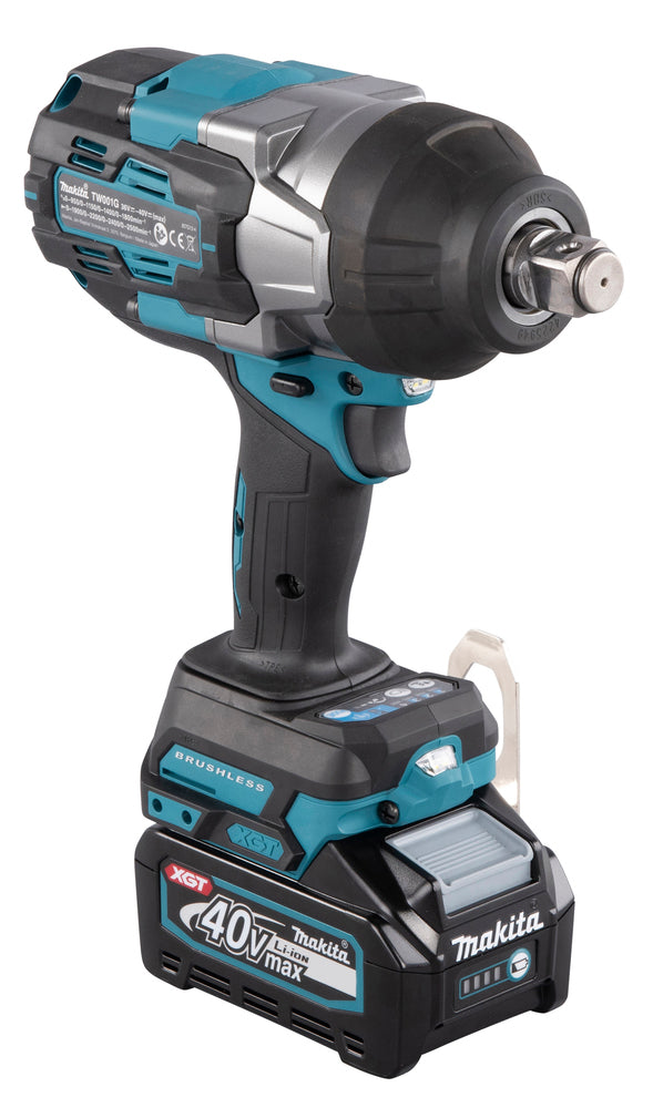 Makita Akku-Schlagschrauber 40V max – Set mit 2x 4,0 Ah Akkus, Schnellladegerät & Transportkoffer - TW001GM201