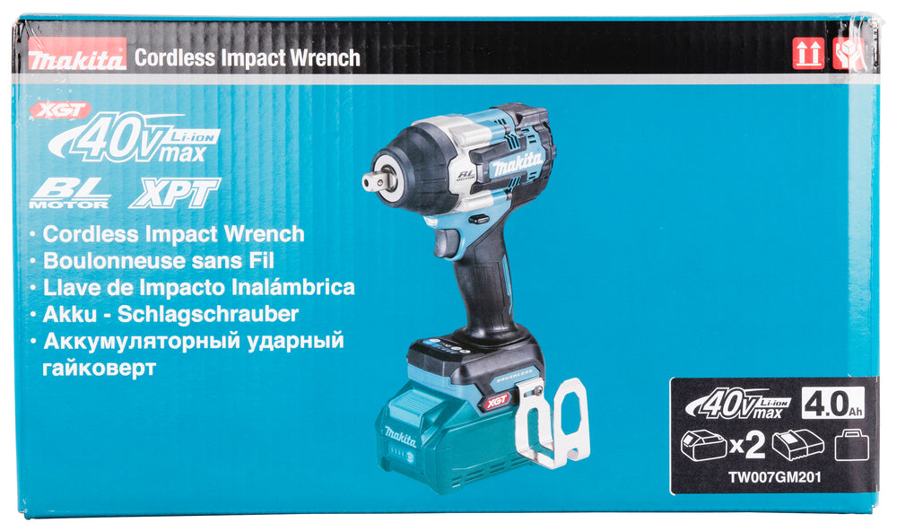 Makita Akku-Schlagschrauber 40V max – 760 Nm, bürstenlos, Auto-Stopp & LED-Nachglimmfunktion - TW007GM201