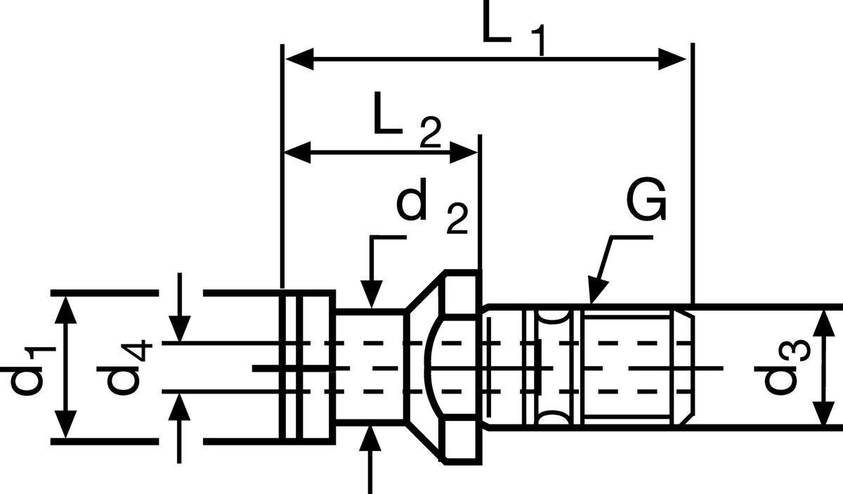 TECWERK Anzugsbolzen ISO 7388-3 Form AD SK40 mit Bohrung – Präzision für Steilkegel