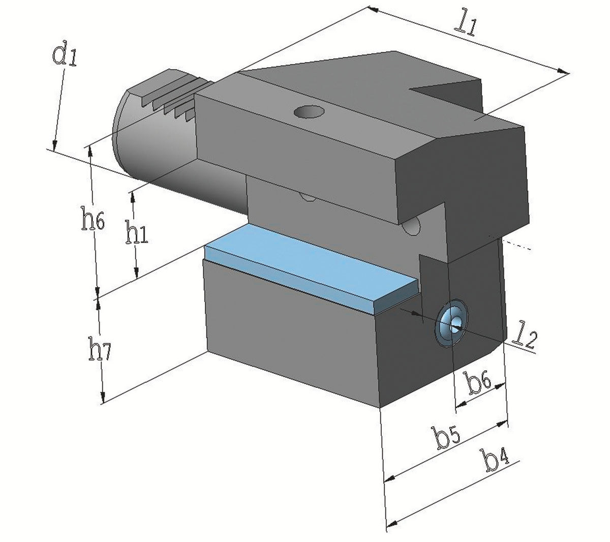TECWERK Axialwerkzeughalter C4 DIN 69880 VDI30 links Überkopf – Präzision für CNC-Drehmaschinen
