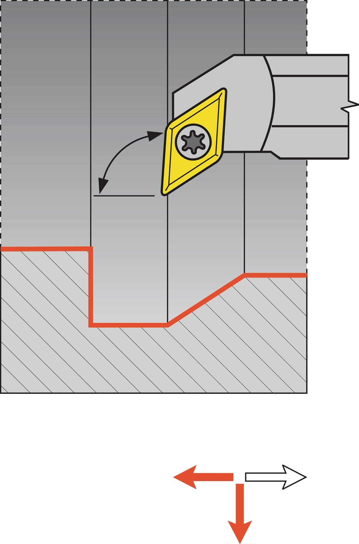 TECWERK Bohrstange E10K-SDUCR 07 VHM mit Innenkühlung, rechts, Ø 10 mm