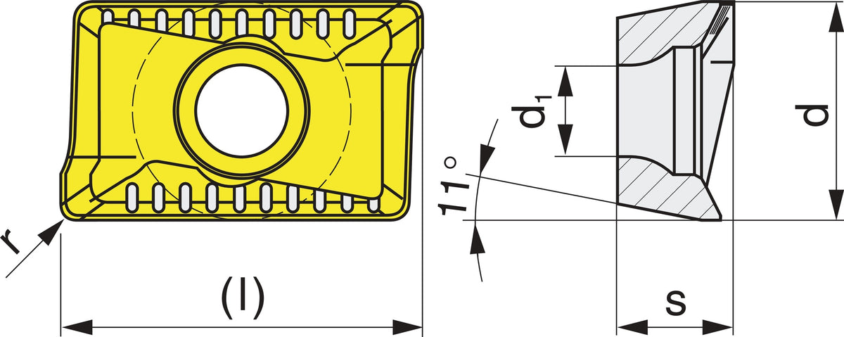 Wendeschneidplatte APKT 1003PDER-M PMK30 TECWERK – 10 Stk. für mittlere Bearbeitung