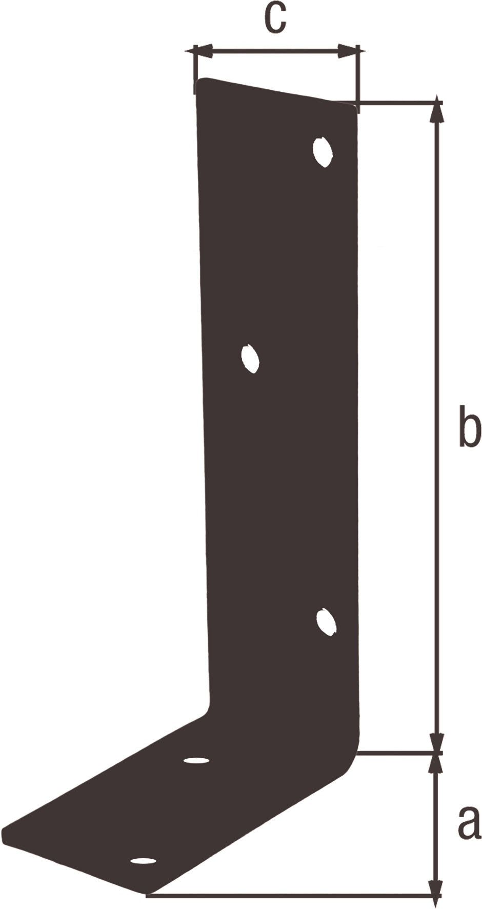 GAH Balkenwinkel L140x75mm ungleichschenklig Stahl verzinkt schwarz