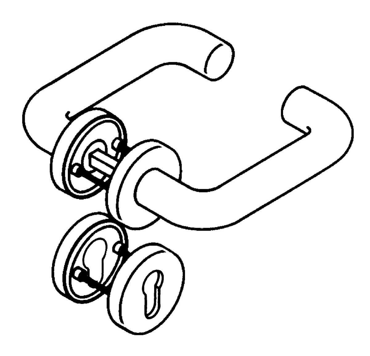 HEWI Feuerschutzgarnitur 111R11.210 – PZ-Lochung, DIN L/R, 38-48 mm, R-Technik, rubinrot