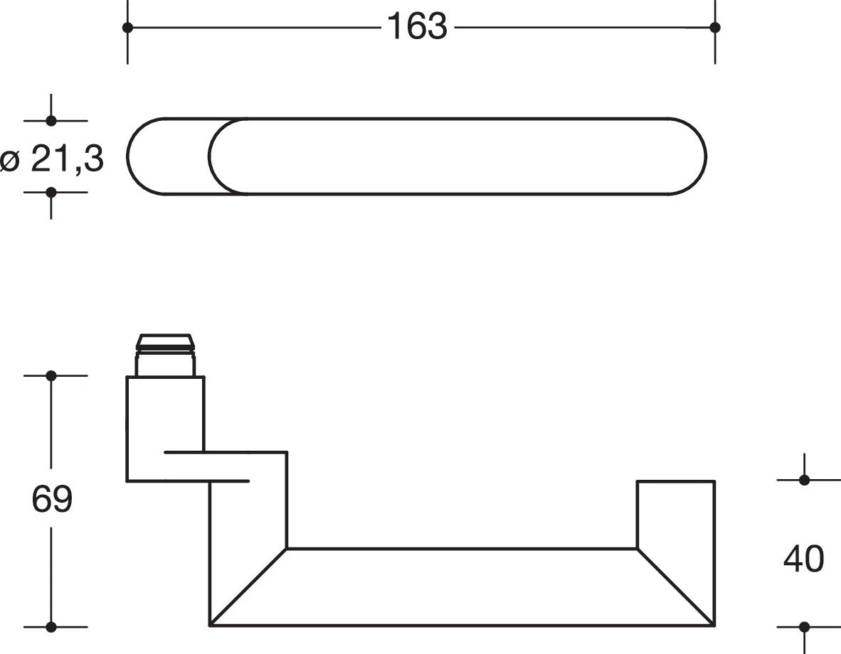 HEWI Rosettengarnitur 162XAH01.640 Edelstahl DIN L/R H-Technik