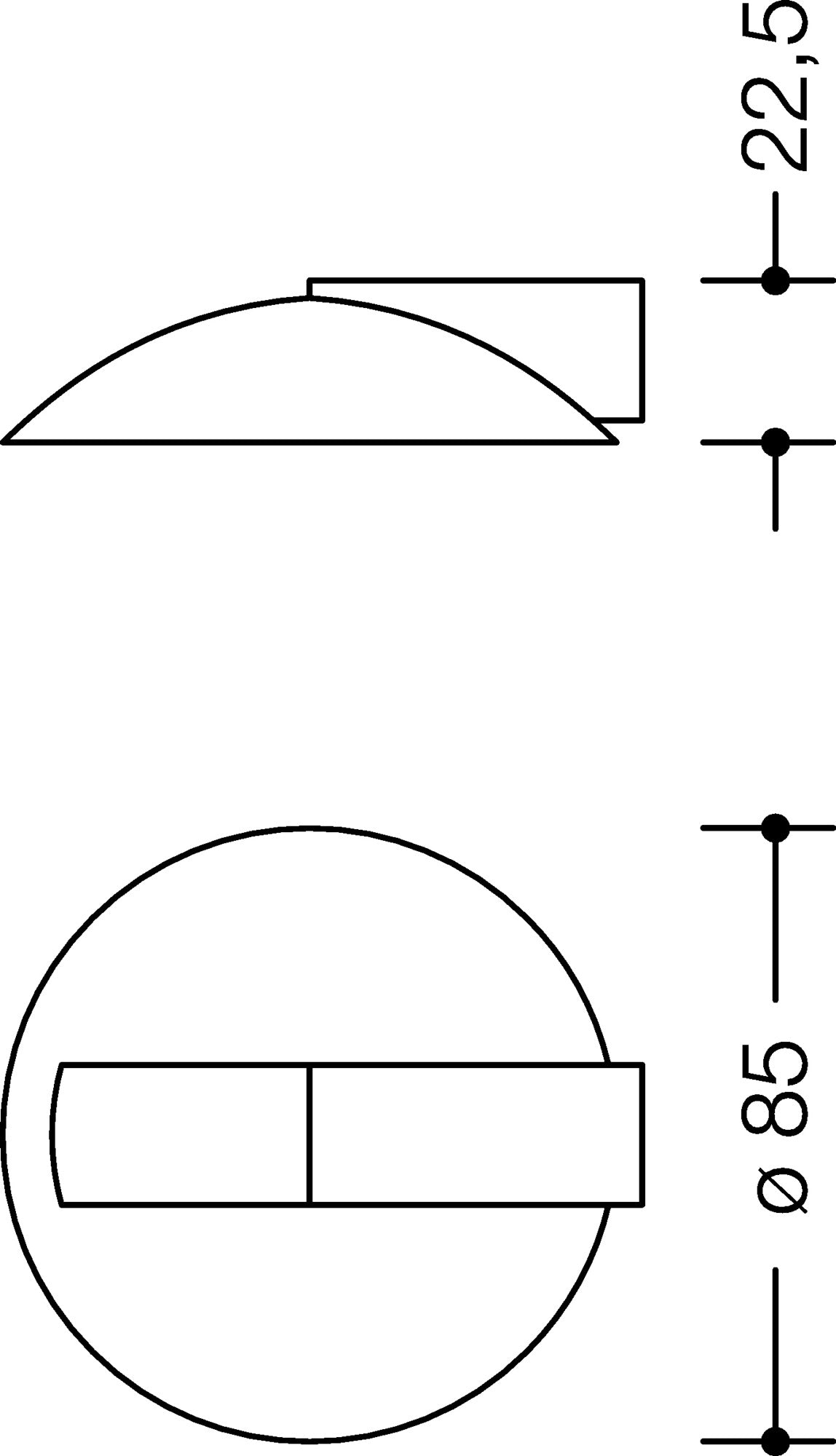 HEWI Bodentürpuffer 625 90 Ø 85 mm tiefschwarz – gefedert, diebstahlgeschützt, Dübelmontage