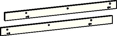 DORMAKABA Montageplatten-Set für Gleitschiene G-SR/BG, weiß 9016, 40 mm