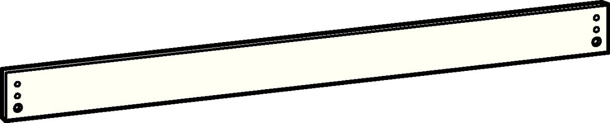DORMAKABA Montageplatte für Gleitschiene G-N, weiß 9016, Höhe 40 mm