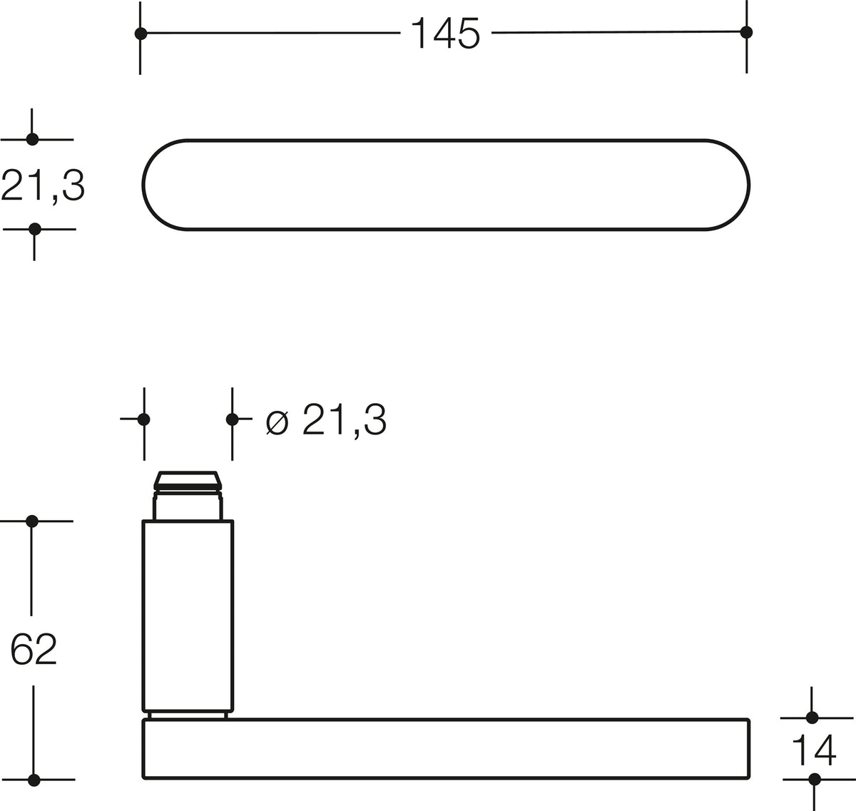 HEWI Rosettengarnitur 270XAH01.130 Edelstahl PZ DIN L/R für Zimmertüren