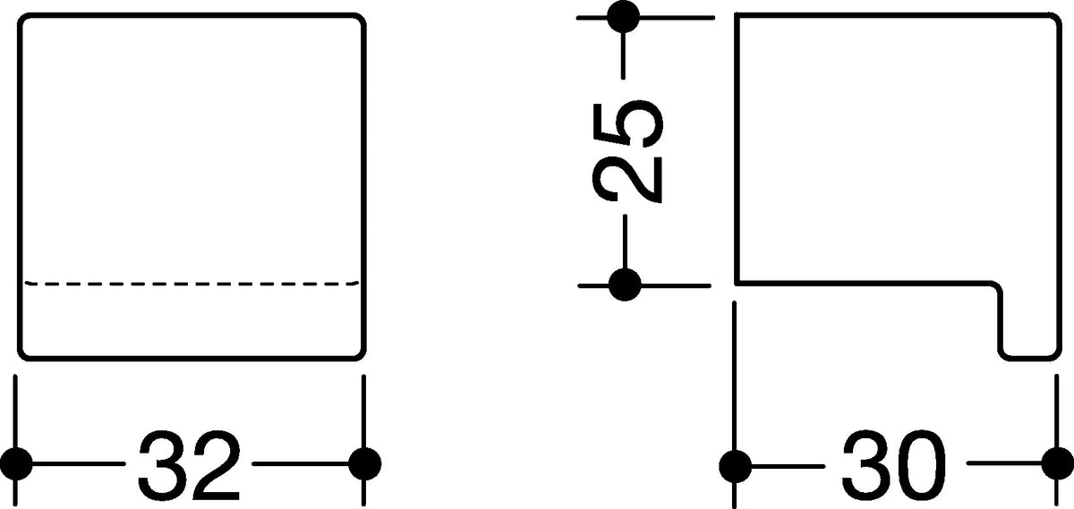 HEWI Möbelknopf 547.32.4 tiefschwarz – Ø 32 mm, 30 mm Ausladung, Polyamid