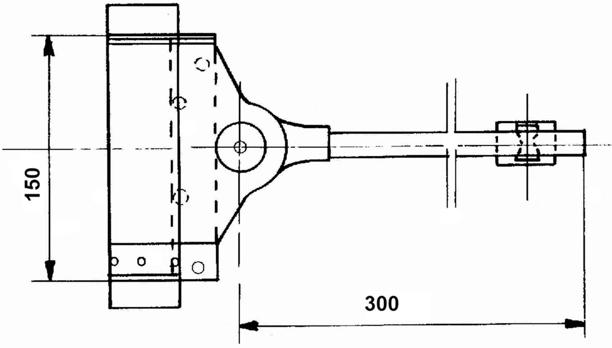 DENI Federtürschließer / Indexfeder für leichte Türen bis 25 kg, galvanisch verzinkt, 280 mm Hebel