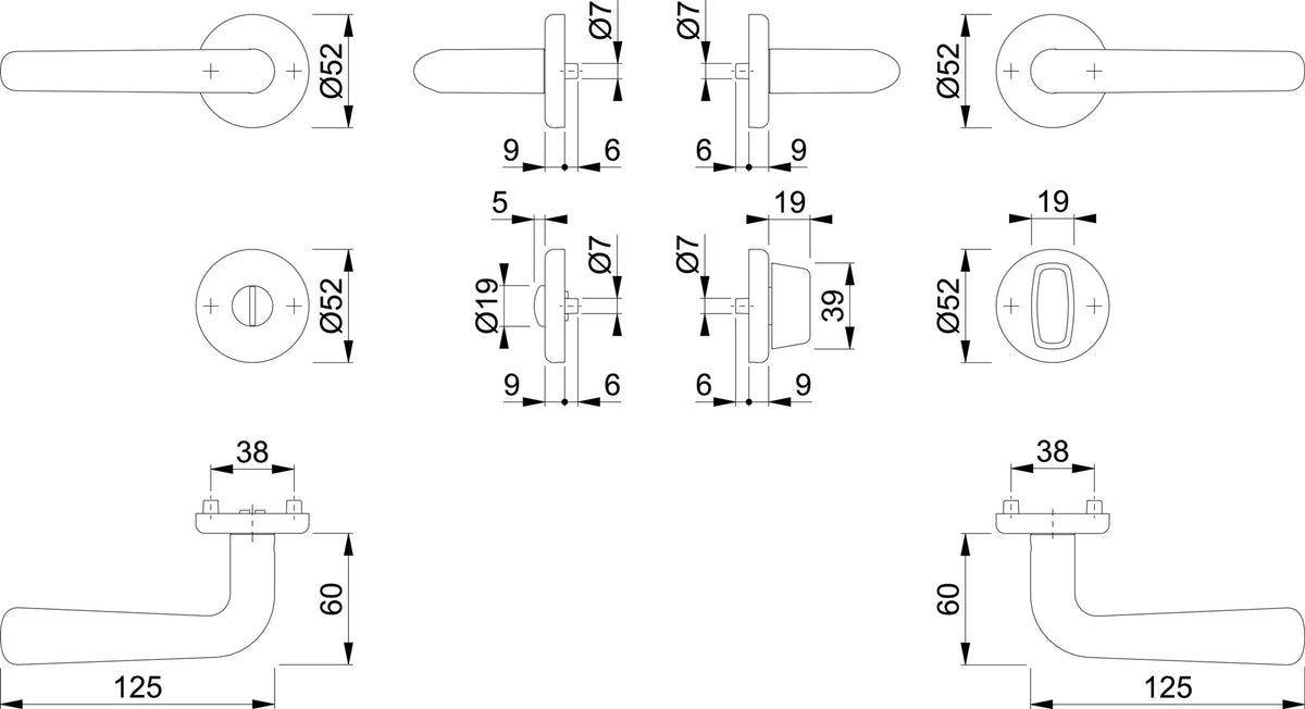 HOPPE Rosettengarnitur Helsingborg E1730Z/17KV/17KVS Edelstahl matt für Innentüren