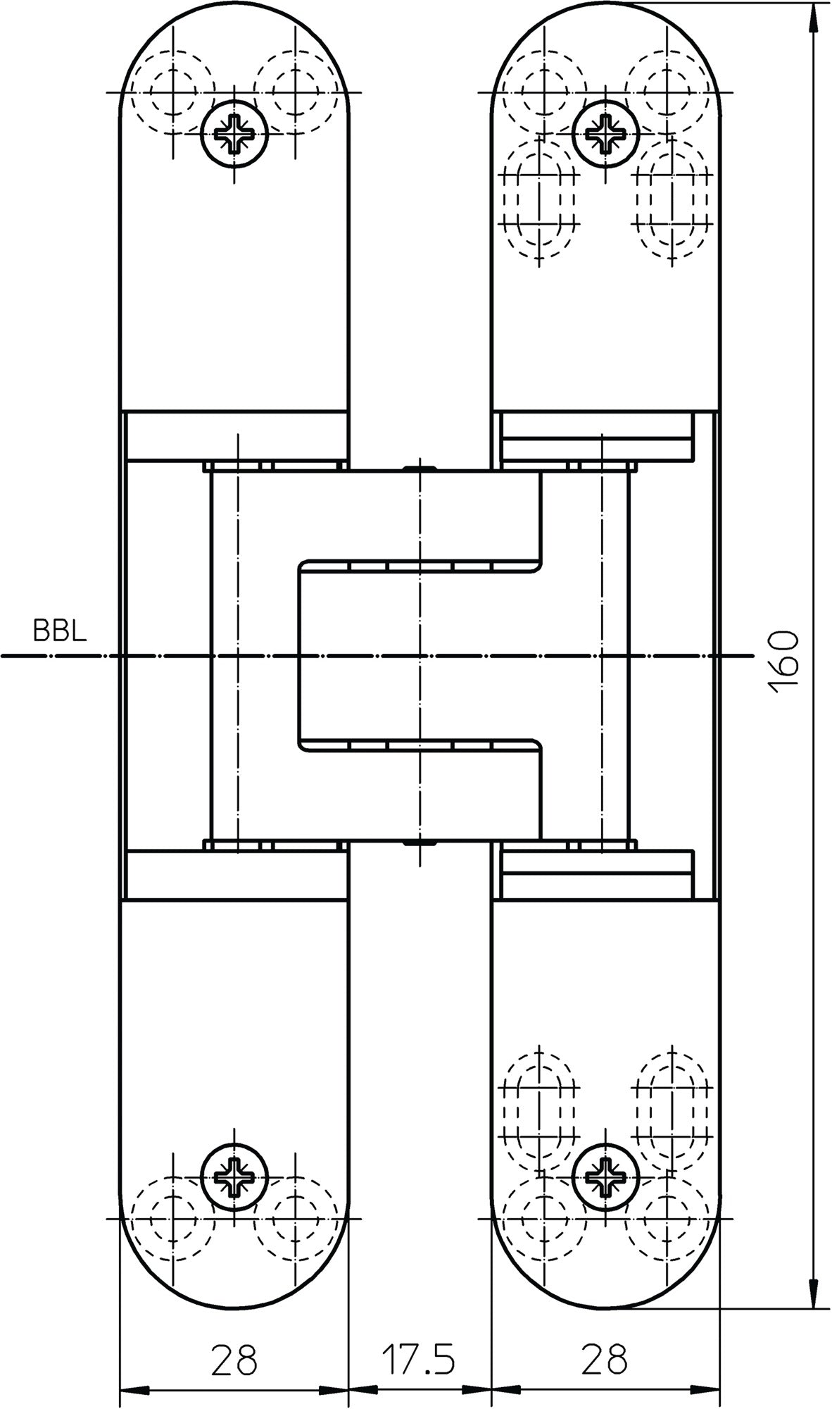 SIMONSWERK Objektband Tectus TE 340 3D für stumpfe Türen bis 80 kg, DIN L/R