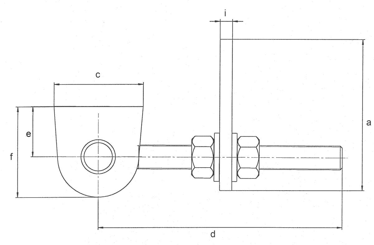 GAH Verstellbares Torband 135 mm Stahl roh für Metalltore – 180° Öffnung