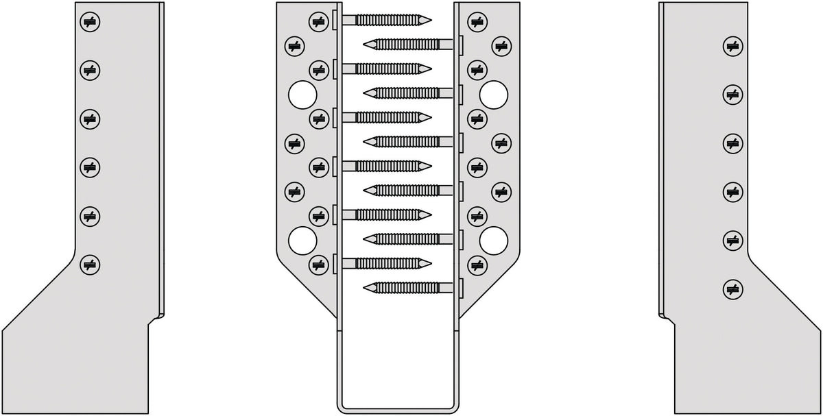 SIMPSON STRONG-TIE Balkenschuh BSN80/120 – 2 mm Stahl feuerverzinkt, außen gebogene Schenkel