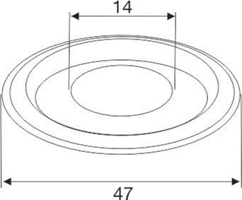 BMB Abdeckrosette zu Türspion Messing verchromt Innen-Ø 14 mm Außen-Ø 46 mm
