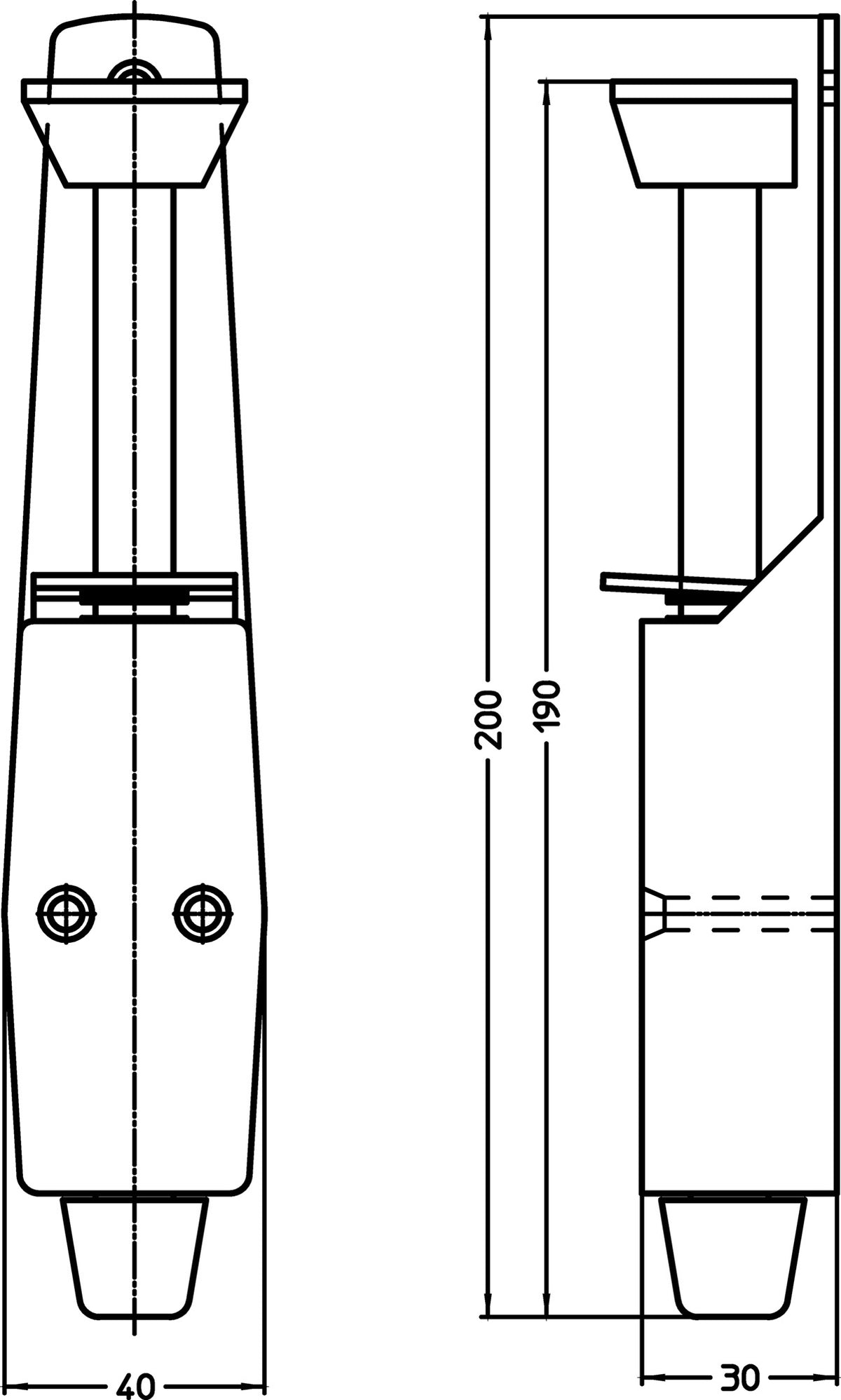 FRIDAVO Türfeststeller 90/1 LM weiß, Hubhöhe 30 mm, Türmontage, Leichtmetall-Guss