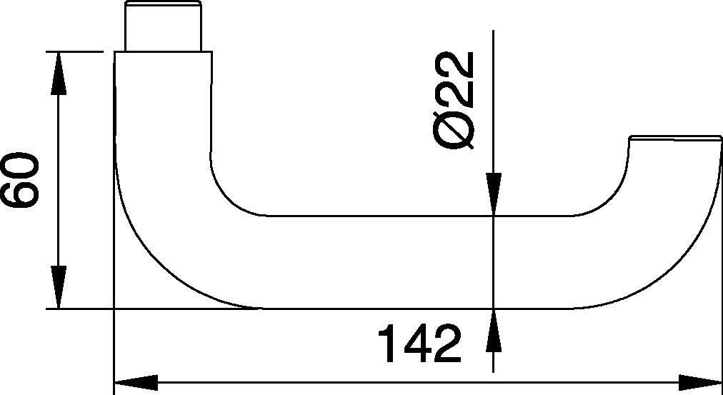 EDI Türdrückerpaar 163 VA F00 Edelstahl matt für Türstärke 35-45 mm