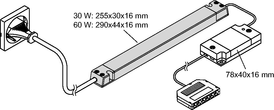 L&S Emotion 1-Kanal Funksteuerung Serie Frankfurt 230 V 12 V 30 W 6-fach Verteiler