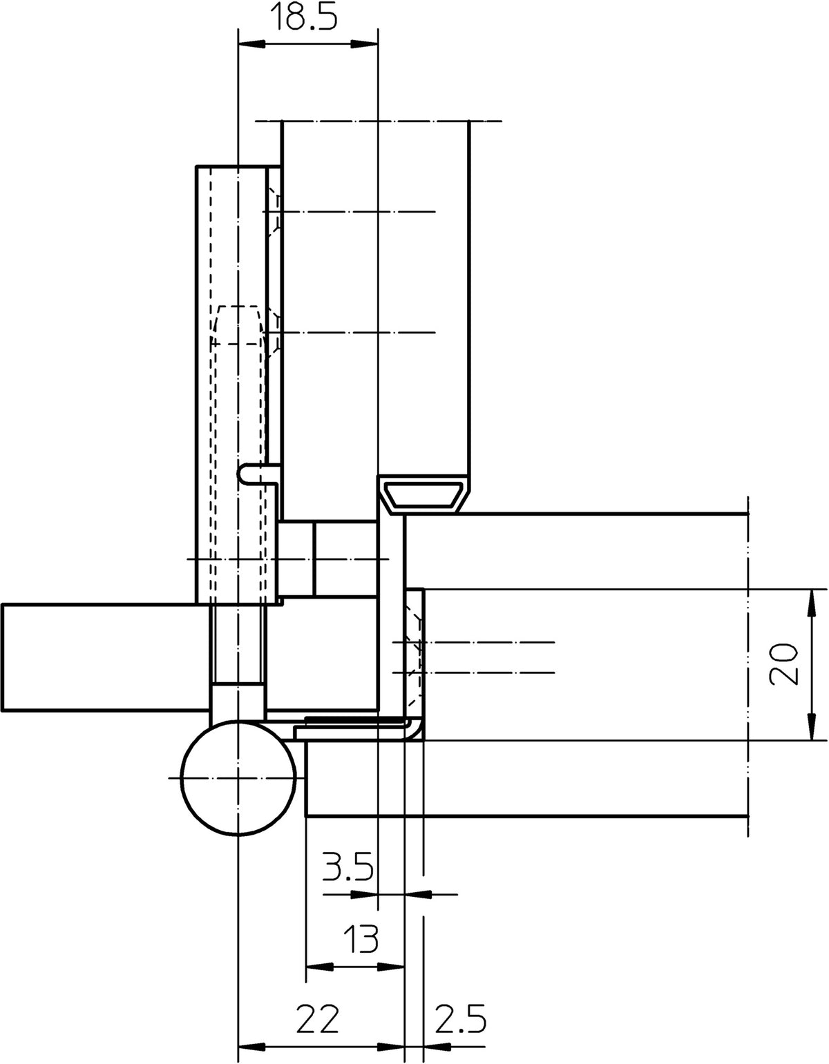 SIMONSWERK Flügelteil V 0037 WF 3-teilig Stahl vernickelt für gefälzte Türen bis 80 kg