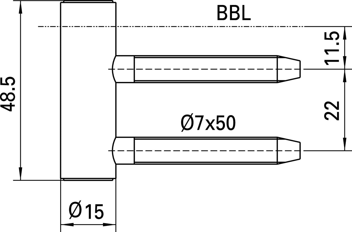 SIMONSWERK Rahmenteil V 4400 WF Stahl vernickelt für 3-teilige Holzzargen