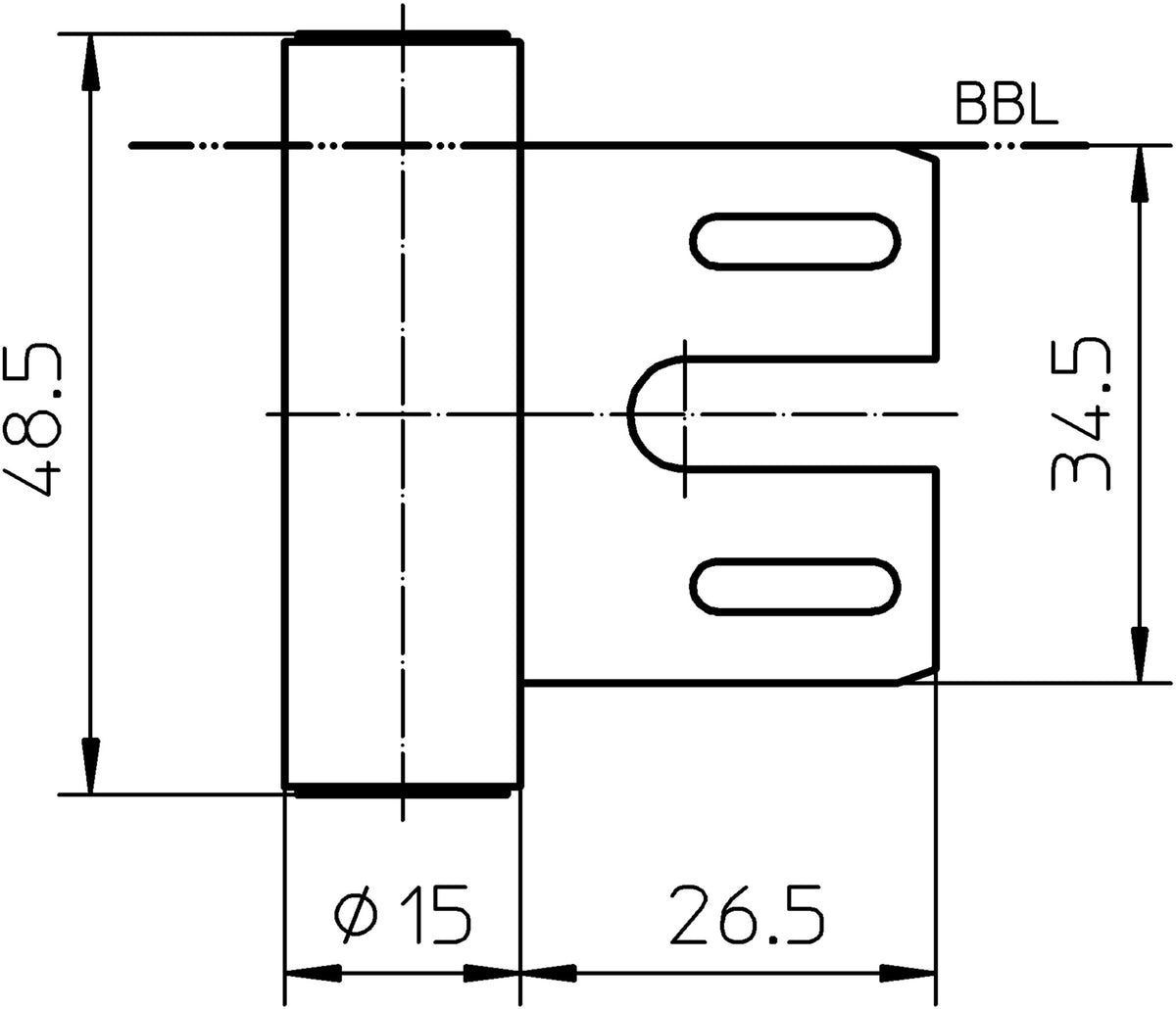 SIMONSWERK Rahmenteil V 8000 WF für 3-teilige Stahlzargen, vernickelt, DIN links/rechts