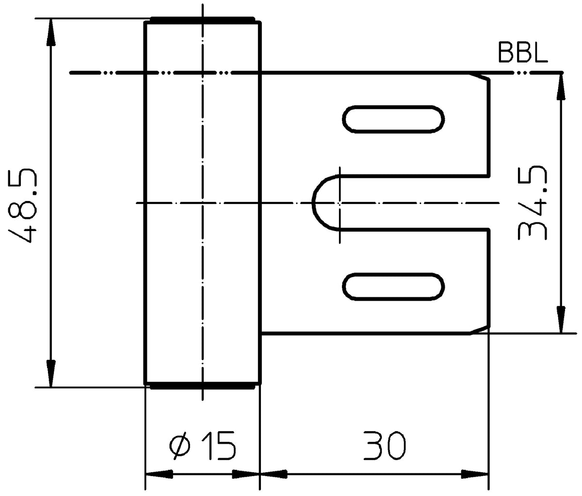 SIMONSWERK Rahmenteil V 8000 WF für 3-teilige Stahlzargen, vernickelt, DIN links/rechts