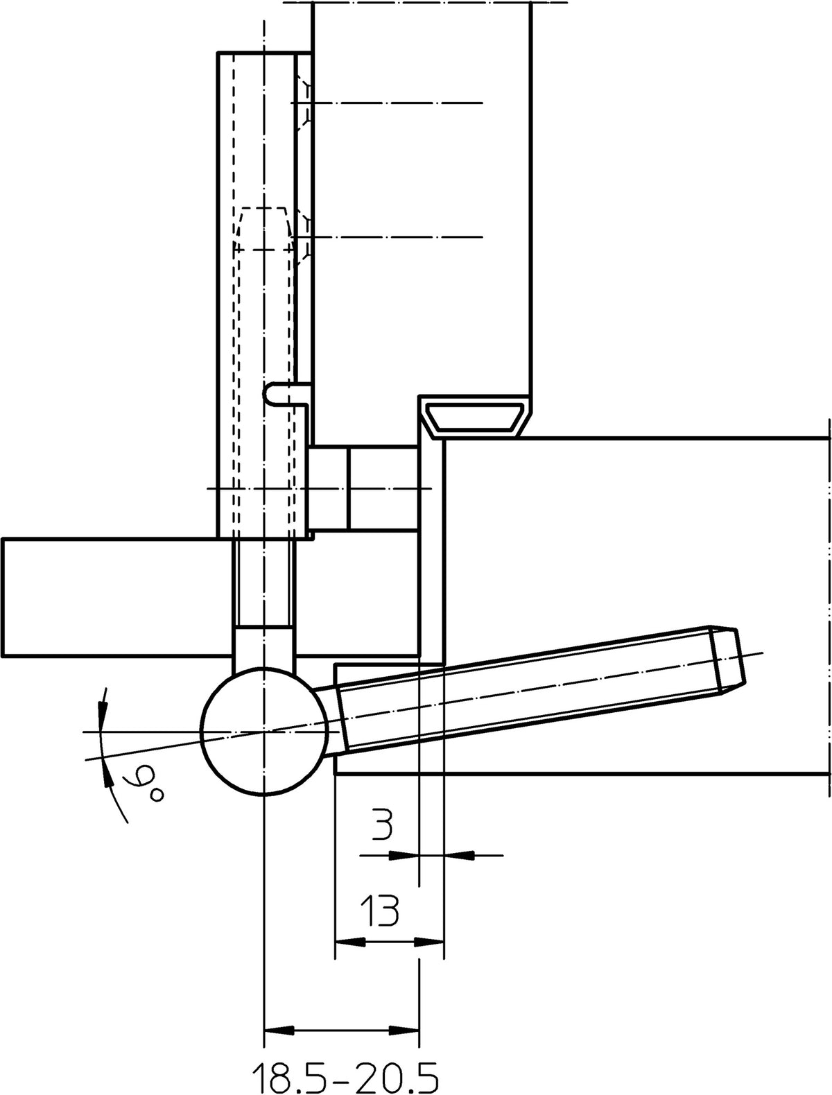 SIMONSWERK Einbohrband steigend V 5450 vernickelt 40 kg DIN rechts für Holztüren