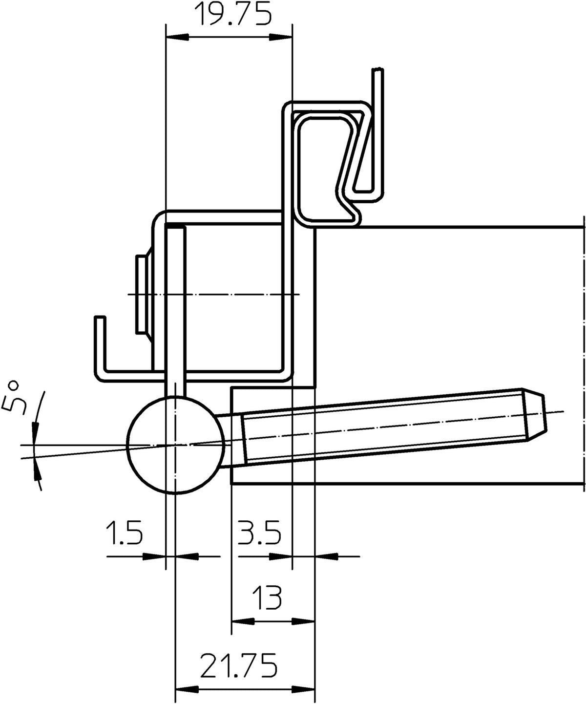 Simonswerk Einbohrband V 8550 steigend vernickelt 40 kg DIN links für Holztüren