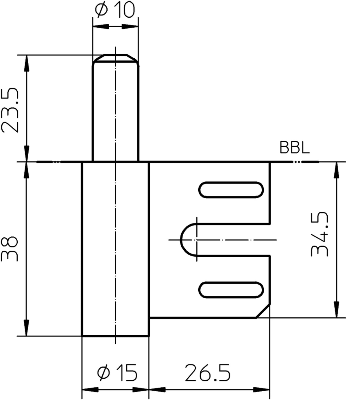 Rahmenteil V 8100 von SIMONSWERK – verzinkt für 2-teilige Stahlzargen, DIN links/rechts