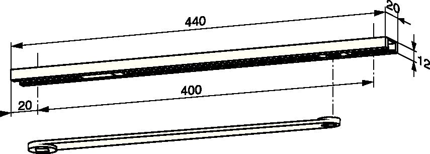 DORMAKABA Gleitschiene G 96 N 20 für ITS 96 – Silber, DIN Links, 1600 mm
