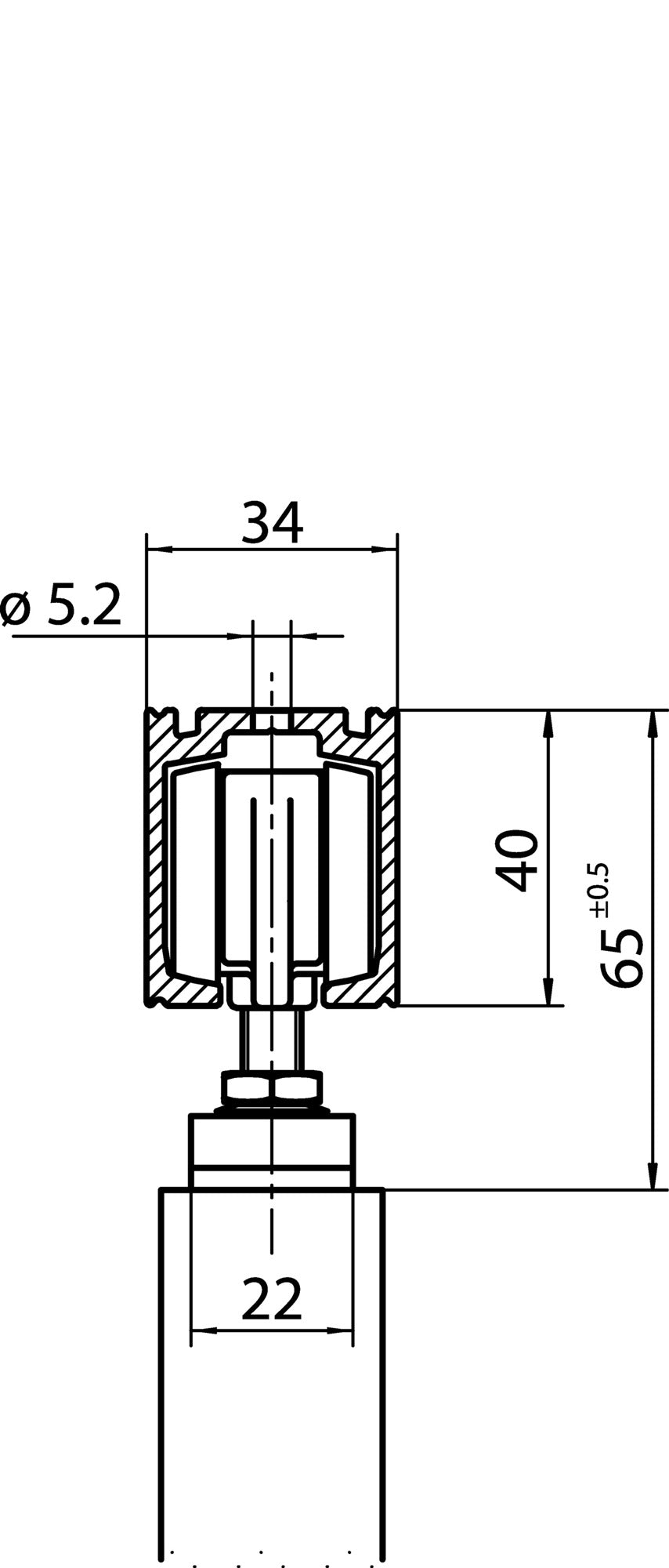 GEZE Schiebesystem Perlan 140 Grundsystem 140 kg 1650 mm EV 1 für Schiebetüren 26-60 mm