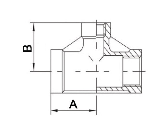 SPRINGER T-Stück EN 10226-1 reduziert NPS 1″ x 3/4″ IG AISI 316 – 10 Stück