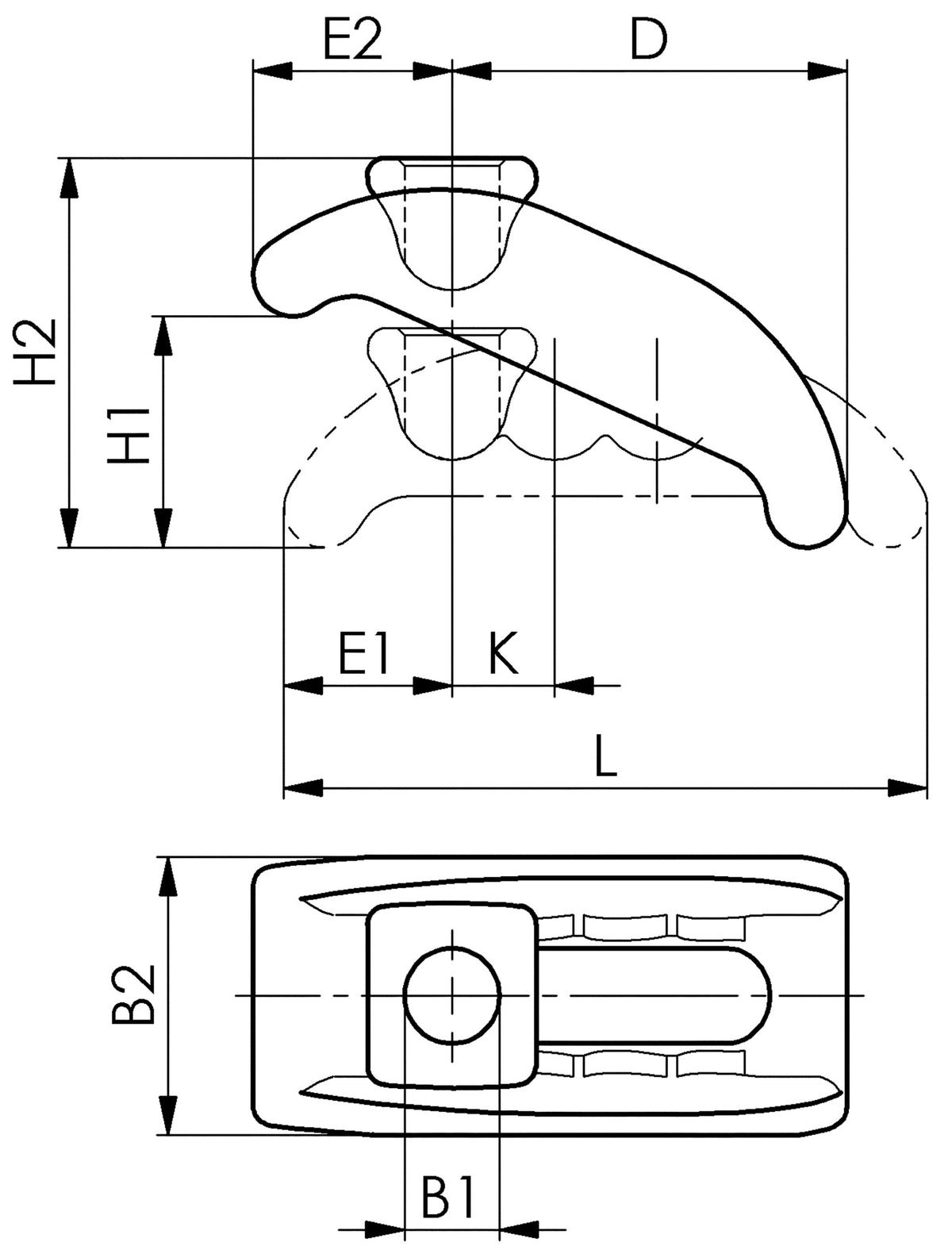 AMF Spannpratze Nr. 6313K Gr. 13 – stufenlos verstellbar für T-Nut 12+14 mm, Spannhöhe 0–35 mm