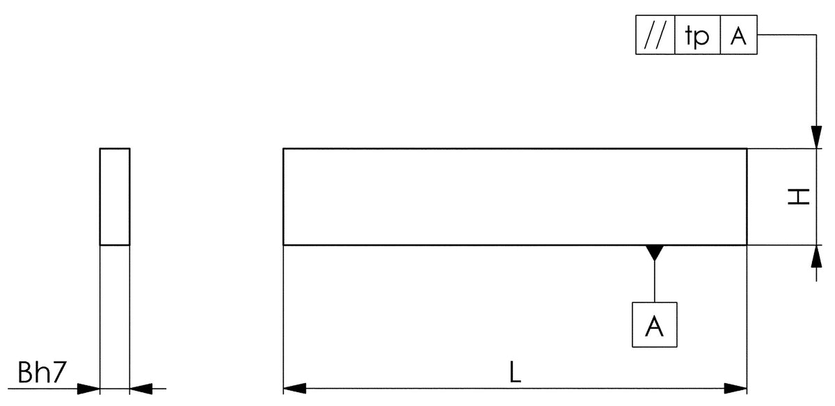 AMF Parallelanschlagpaar Nr. 6350 für 8 mm Nutbreite, 100 mm lang, 25 mm hoch, einsatzgehärtet