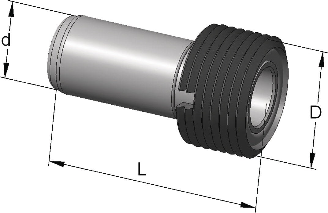Kühlmittelübergaberohr HSK 63 von D+S Präzisionsteile Maier – M18 x 1,0 mm, mit Dichtring