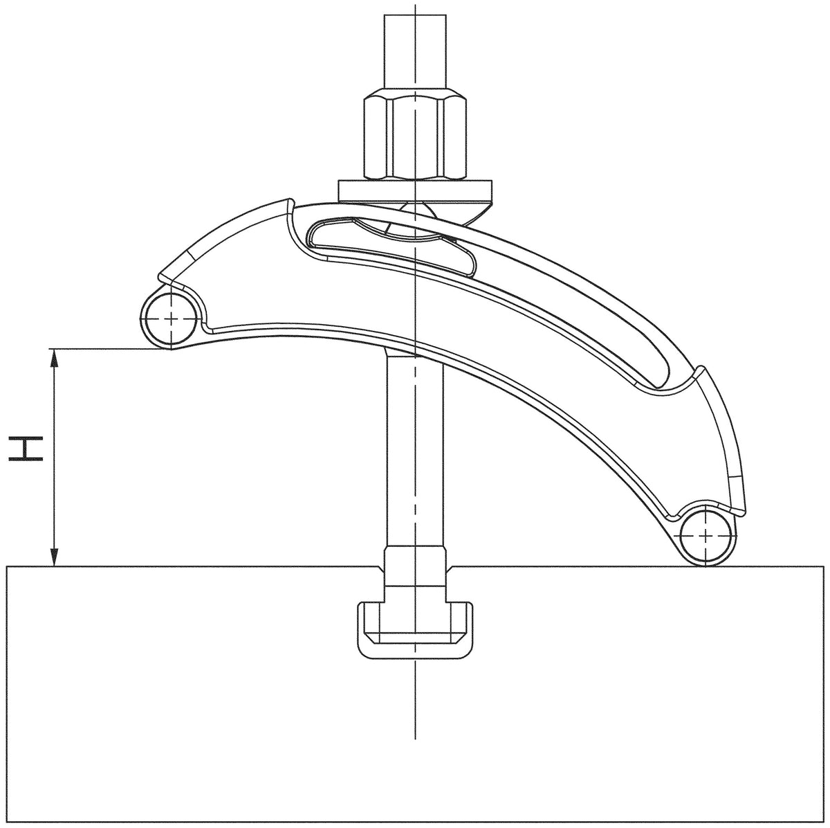 AMF Spanneisen Nr. 6310 für T-Nut 10 mm, Länge 80 mm, leichte Bauweise
