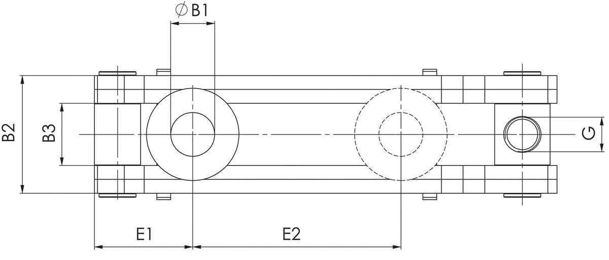 AMF Spanneisen Nr. 6311 für T-Nut 20-28 mm, Länge 200 mm, leichte Bauweise, brünierter Vergütungsstahl